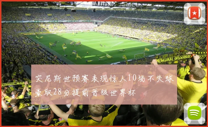 突尼斯世预赛表现惊人10场不失球豪取28分提前晋级世界杯